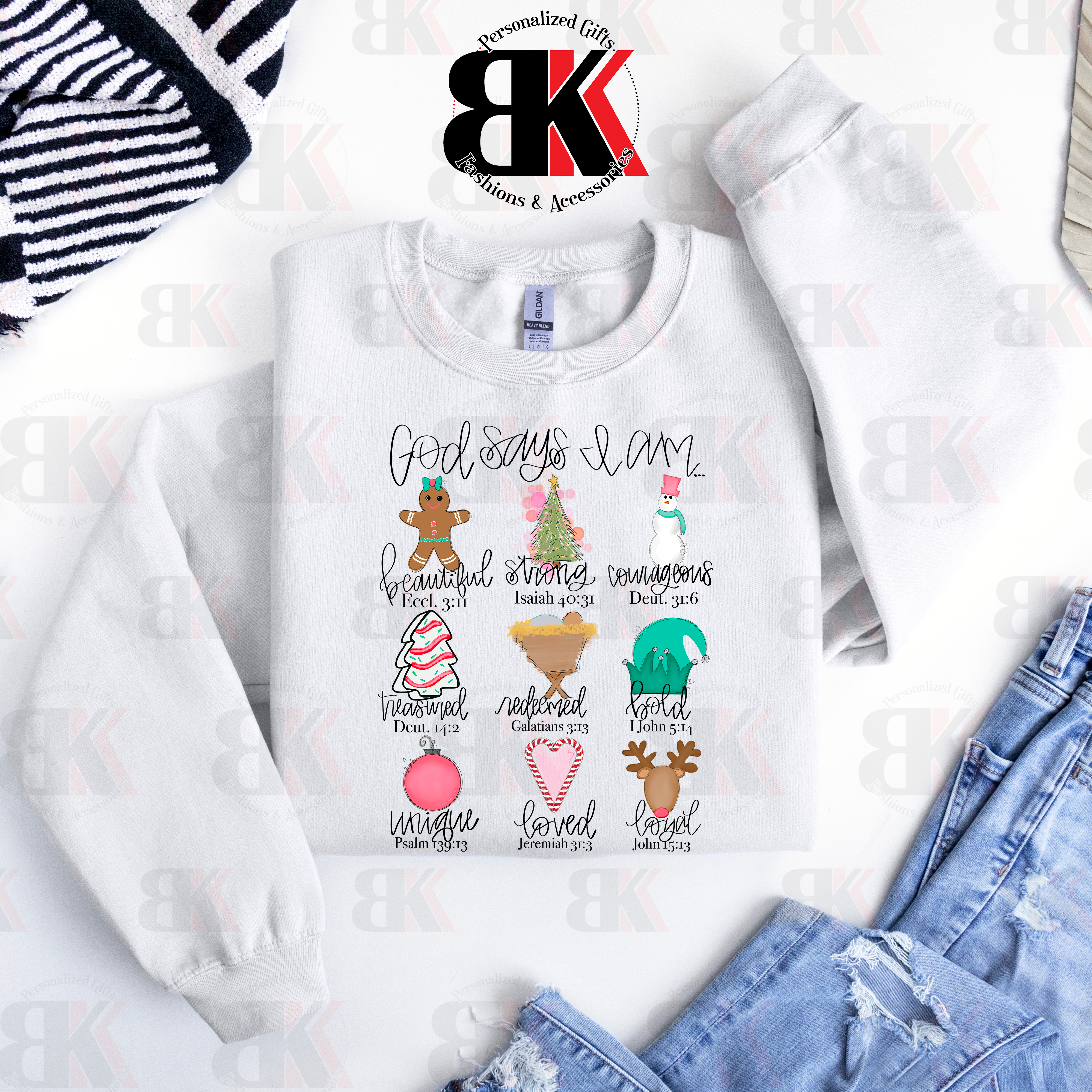 “God Says I Am” Christmas Sweatshirt