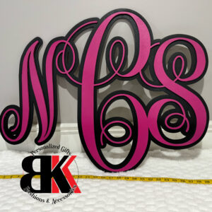 Wooden Monogram Wall Sign