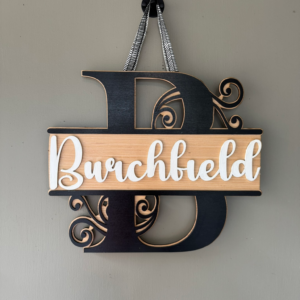 Swirl Monogram Door Hanger