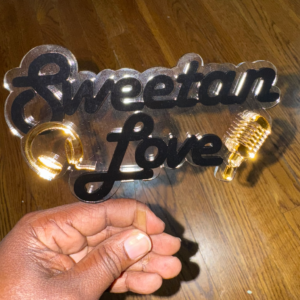 Double-Layer Acrylic Standing Cake Topper