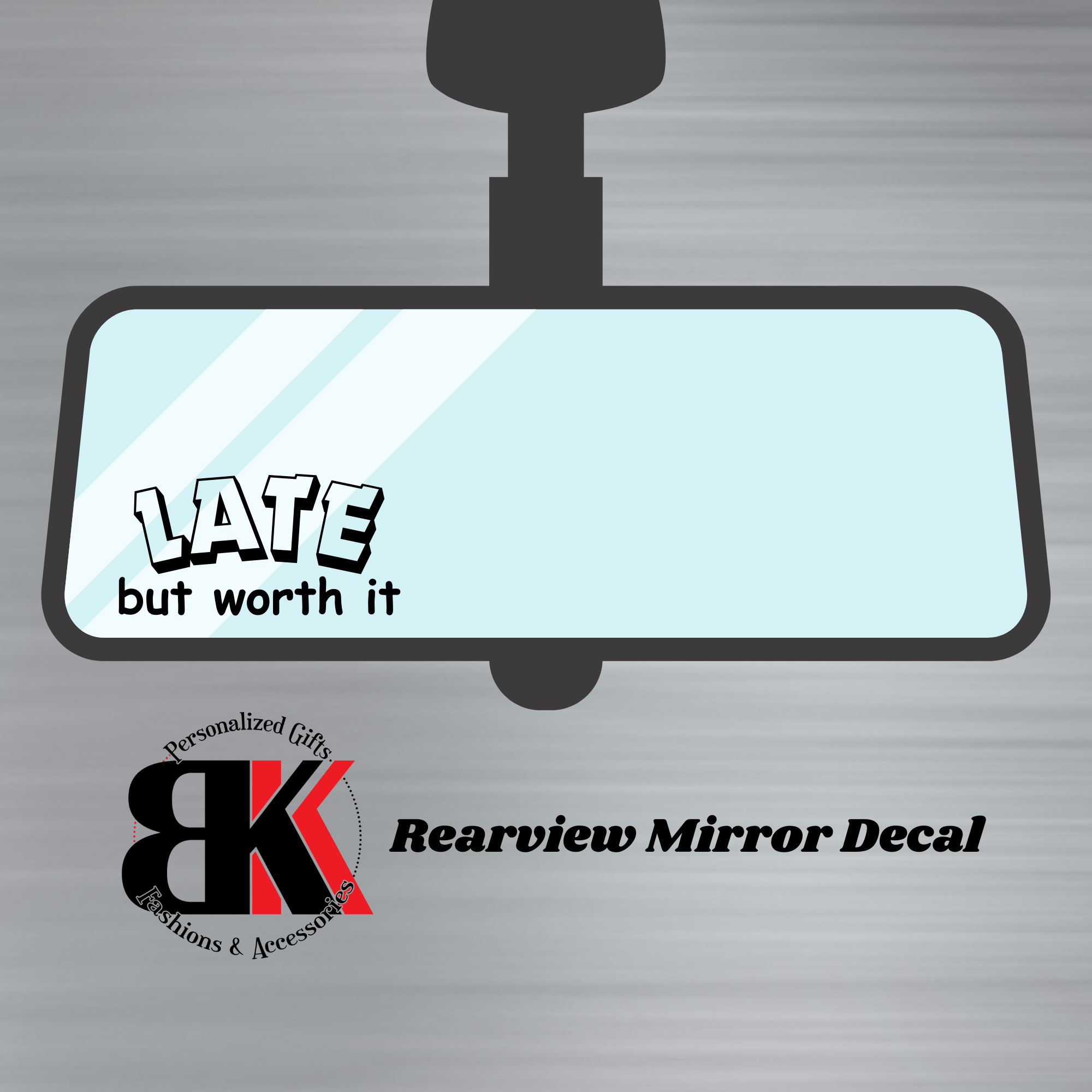 Bold & Punchy Rearview Mirror Decal