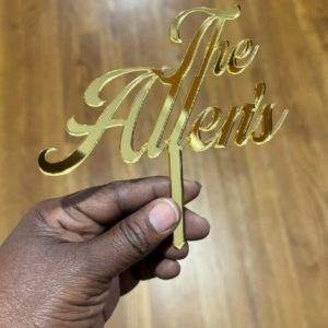 Custom Text Standing Acrylic Cake Topper