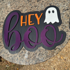 Hey Boo Ghost Door Sign