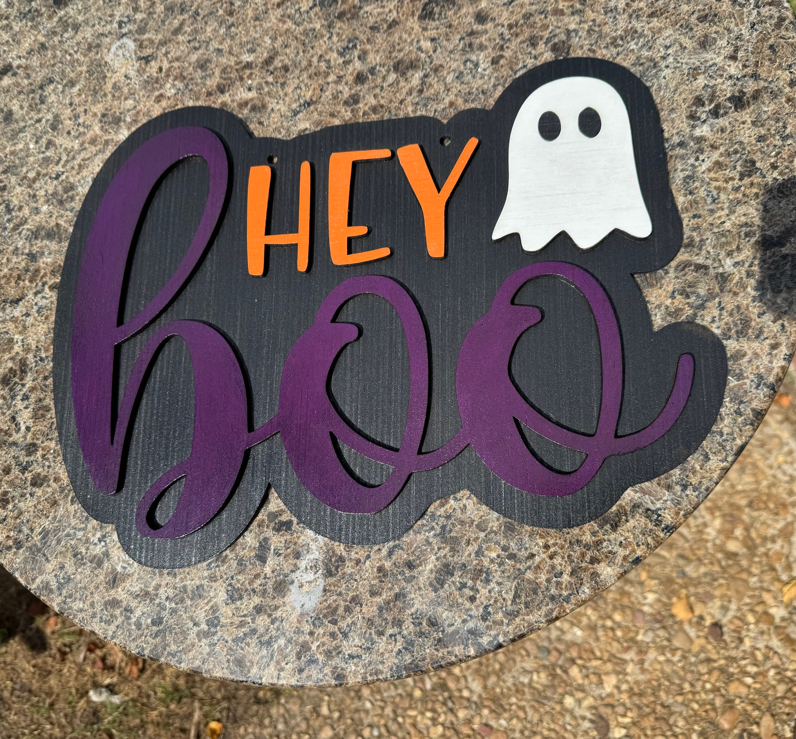 Hey Boo Ghost Door Sign