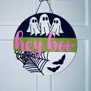 Triple Ghost Door Sign