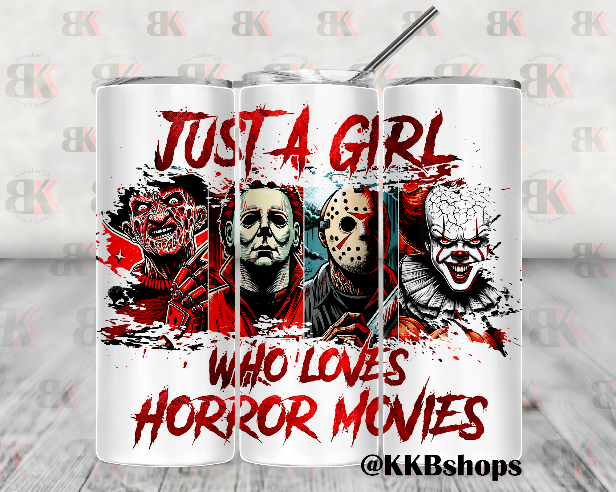 Just a girl Horror Movie Tumbler