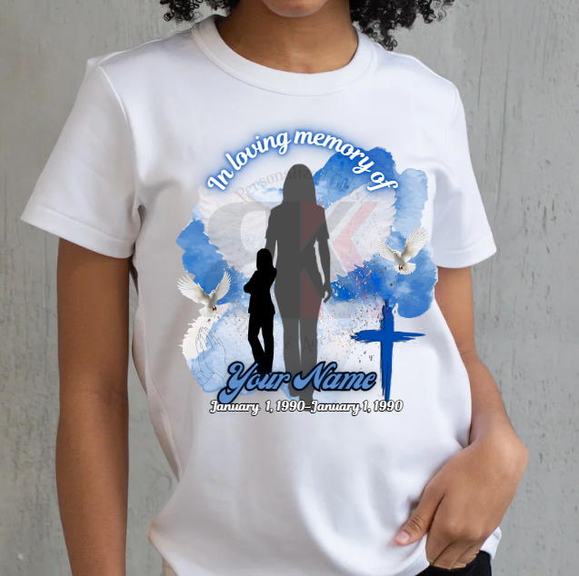 Blue Water Wings Memorial Shirt Design