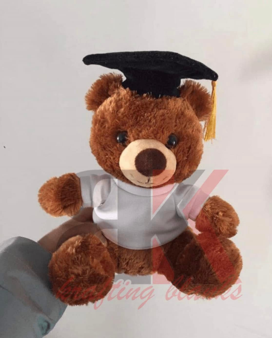 Graduation Bear w/sublimation blank t-shirt
