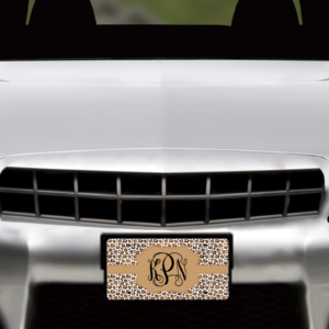 Neutral Glam Leopard Personalized Tag