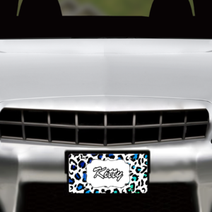 Electric Leopard Personalized Tag