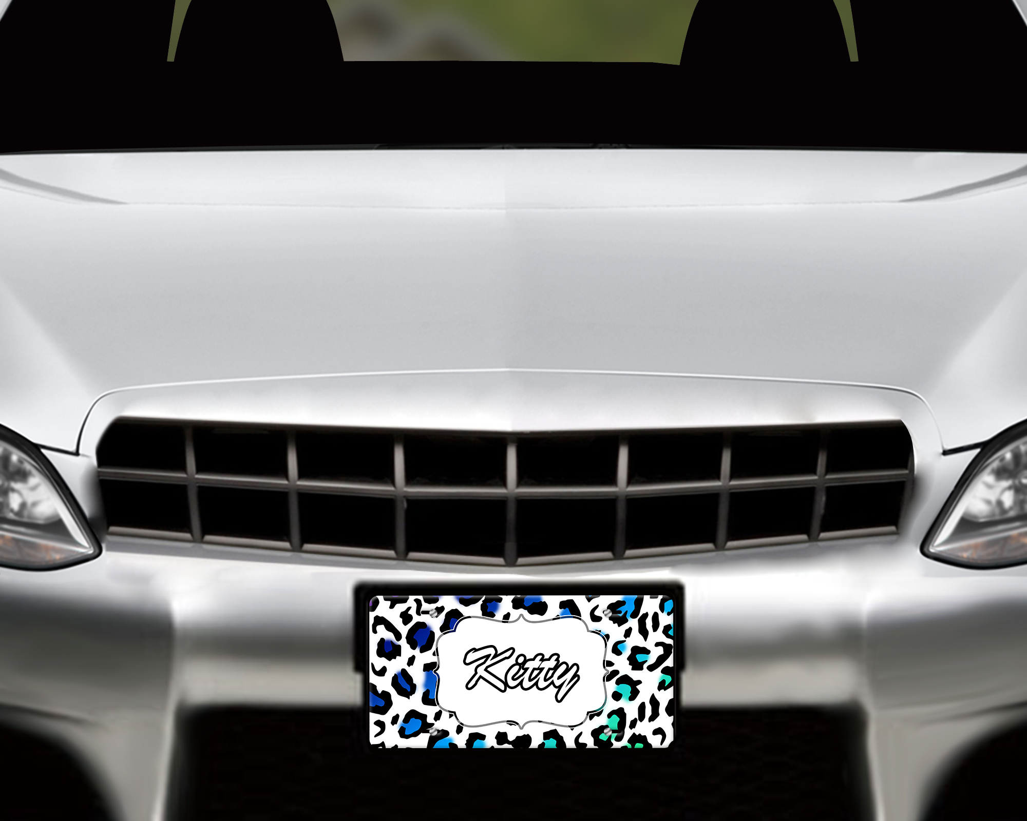 Electric Leopard Personalized Tag