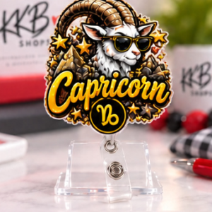 Capricorn Zodiac Badge Reel
