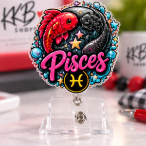 Pisces Zodiac Badge Reel